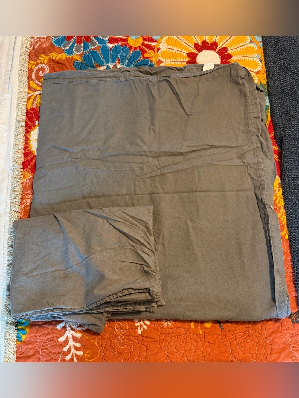 Kenneth Cole Reaction King Duvet Cover + 3 Shams Gray Taupe 4 Piece Set